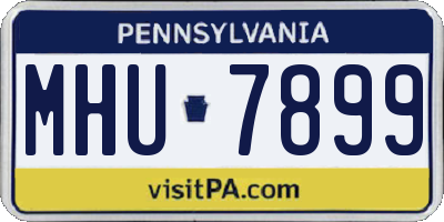 PA license plate MHU7899