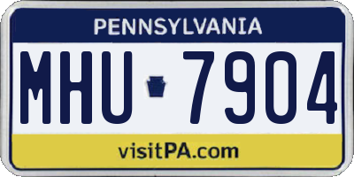 PA license plate MHU7904