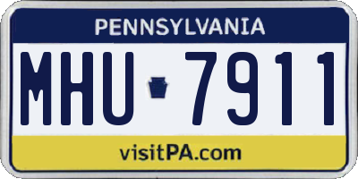 PA license plate MHU7911