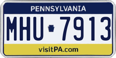 PA license plate MHU7913