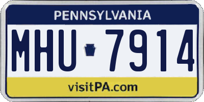 PA license plate MHU7914
