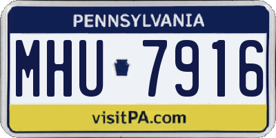 PA license plate MHU7916