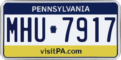 PA license plate MHU7917