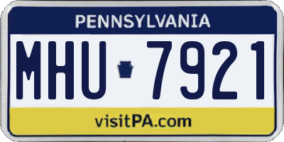 PA license plate MHU7921
