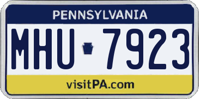 PA license plate MHU7923