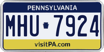PA license plate MHU7924