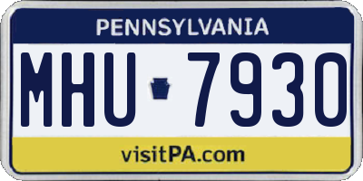 PA license plate MHU7930
