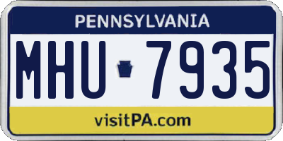 PA license plate MHU7935