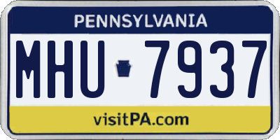 PA license plate MHU7937