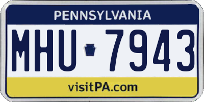 PA license plate MHU7943