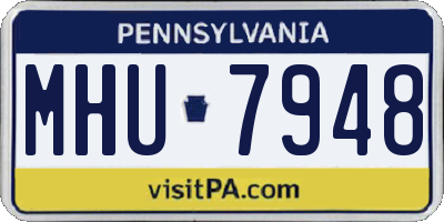 PA license plate MHU7948