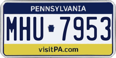 PA license plate MHU7953