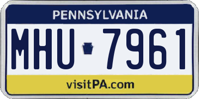 PA license plate MHU7961