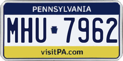 PA license plate MHU7962