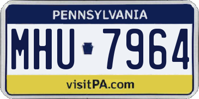 PA license plate MHU7964