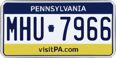 PA license plate MHU7966