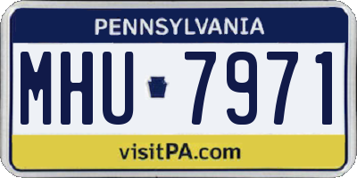 PA license plate MHU7971