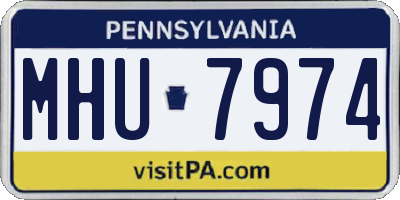 PA license plate MHU7974