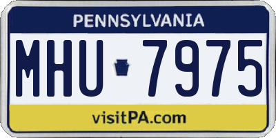PA license plate MHU7975