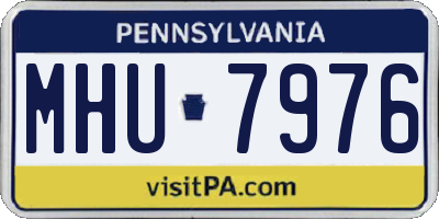 PA license plate MHU7976