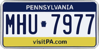 PA license plate MHU7977