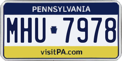 PA license plate MHU7978