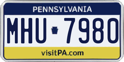 PA license plate MHU7980