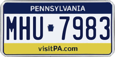 PA license plate MHU7983