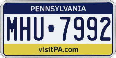 PA license plate MHU7992