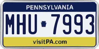 PA license plate MHU7993