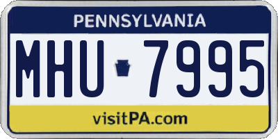 PA license plate MHU7995