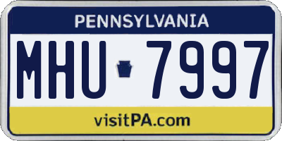 PA license plate MHU7997