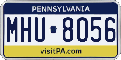 PA license plate MHU8056