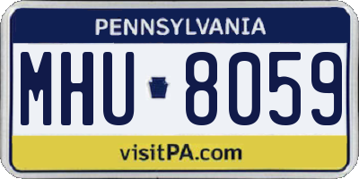 PA license plate MHU8059