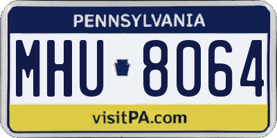 PA license plate MHU8064