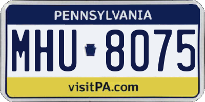 PA license plate MHU8075