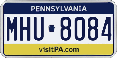 PA license plate MHU8084