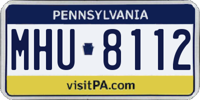 PA license plate MHU8112