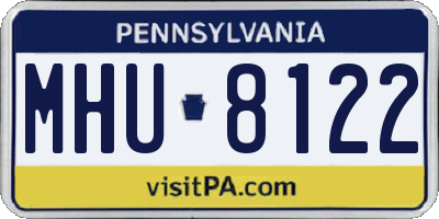 PA license plate MHU8122