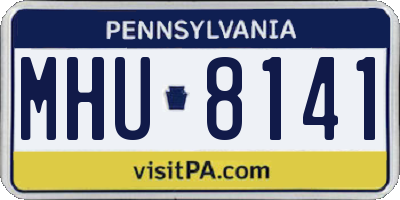 PA license plate MHU8141