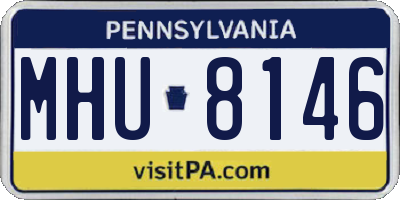 PA license plate MHU8146
