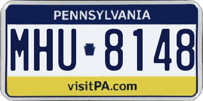 PA license plate MHU8148