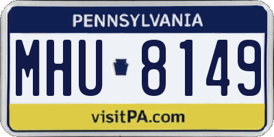 PA license plate MHU8149