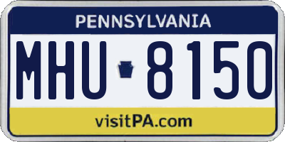 PA license plate MHU8150