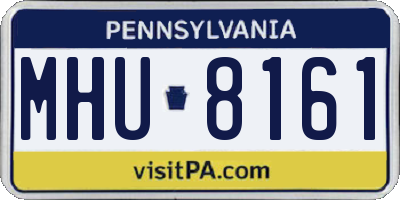 PA license plate MHU8161