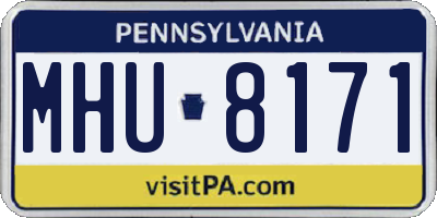 PA license plate MHU8171