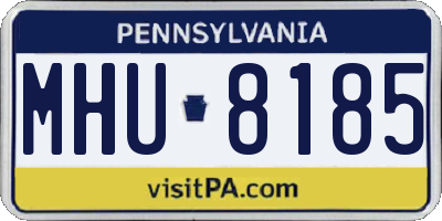 PA license plate MHU8185