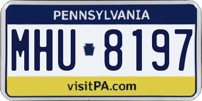 PA license plate MHU8197