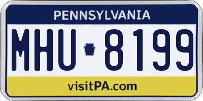 PA license plate MHU8199
