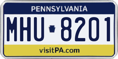 PA license plate MHU8201